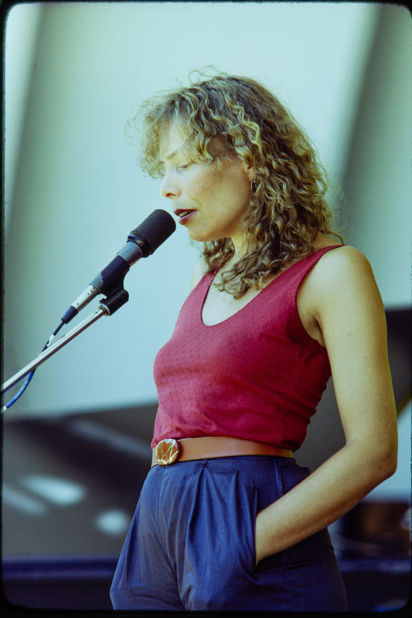 Joni Mitchell in rehearsal at Playboy Jazz Festival, 1979 — photograph by Veryl Oakland