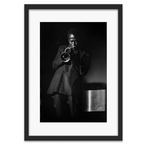 Miles Davis performing at UC Berkeley Jazz Festival, 1968 — photograph by Veryl Oakland