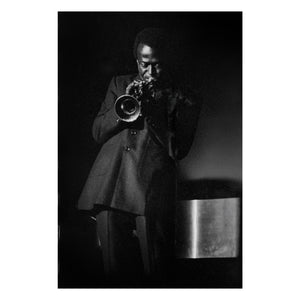 Miles Davis performing at UC Berkeley Jazz Festival, 1968 — photograph by Veryl Oakland