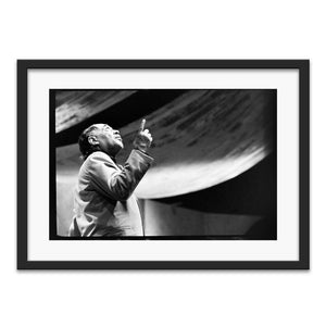Duke Ellington looking up at Monterey Jazz Festival, 1970 — photograph by Veryl Oakland