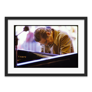 Bill Evans performing at Monterey Jazz Festival, 1970 — photograph by Veryl Oakland
