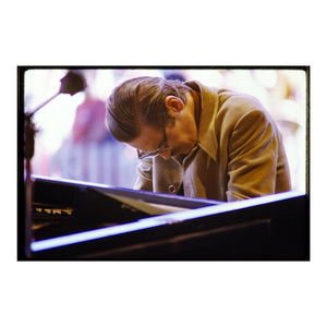 Bill Evans performing at Monterey Jazz Festival, 1970 — photograph by Veryl Oakland
