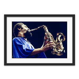 Sonny Rollins performing at Monterey Jazz Festival, 1972 — photograph by Veryl Oakland