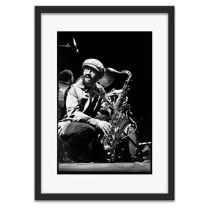 Sonny Rollins pausing on stage at Great American Music Hall, 1976 — photograph by Veryl Oakland