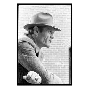 Side portrait of Chet Baker in San Francisco, 1978 — photograph by Veryl Oakland