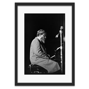 Thelonious Monk performing at the Greek Theatre, Berkeley, CA, 1968 — photograph by Veryl Oakland
