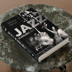 Jazz In Available Light, book cover — photography by Veryl Oakland, foreword by Quincy Jones